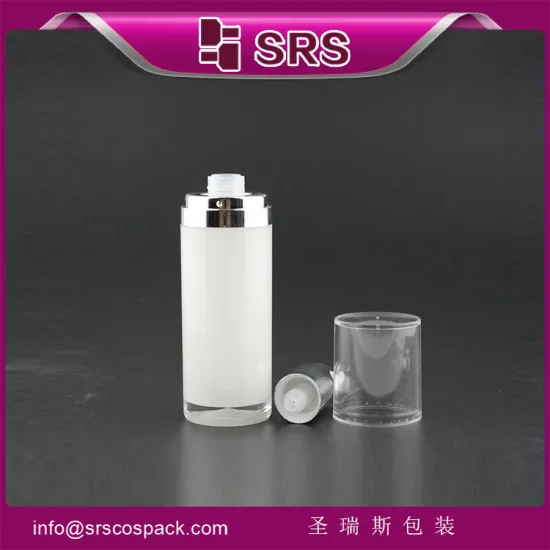 A023 round shape luxury lotion pump bottle , 50ml acrylic airless cosmetic bottle
