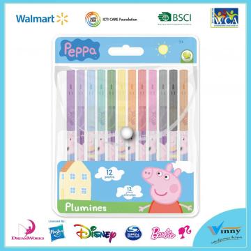 Set di marcatori a linea fine a 12 pezzi Peppa Pig