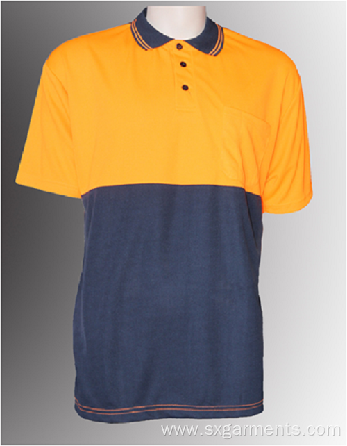 Men's safety polo shirt short sleeve