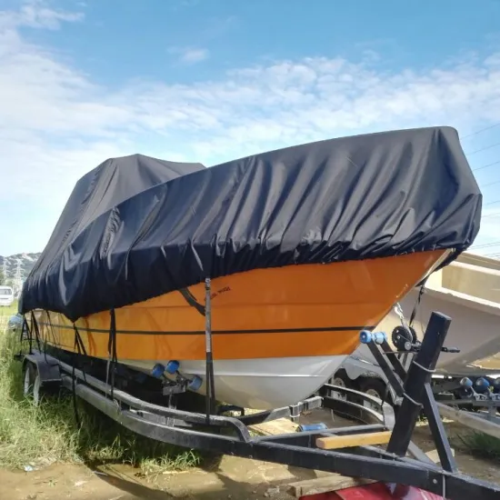UV Protection 600D PU Water Repellent Heavy Duty Boat Covers for Most V-Type Boats