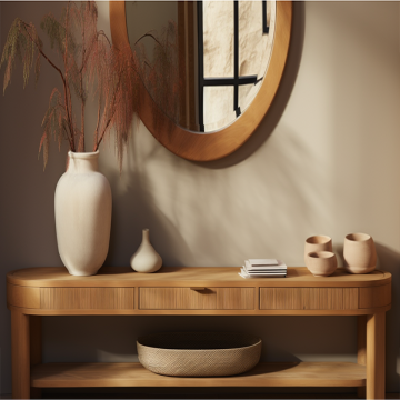 Good Supplier's Handcrafted Wooden Frame Decorative Console Table with Mirror: Modern Furniture Option