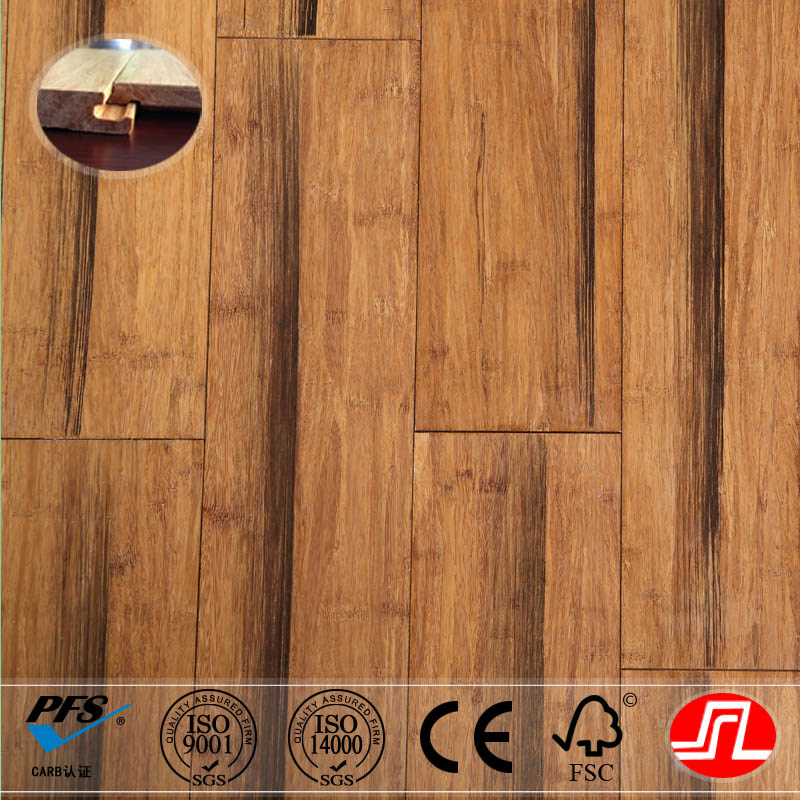 2014 Most Popular Carbonized Hand Painting Black Strand Bamboo Floor (HS-8)