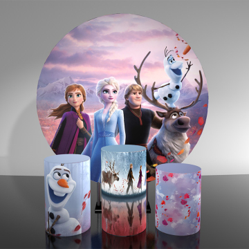 014 Disney Frozen design aluminum round backdrop stand