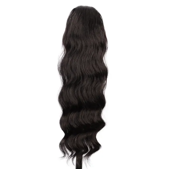Vigorous Curly Wavy Wrap Around Magic Paste High Temperature Heat Resistant Fiber Drawstring Synthetic Ponytail Hair Extension