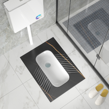 Random Pattern Multi-Colors S-Bend Squat Toilet Pan One Piece WC Pan Rock Slab Squatting Pan