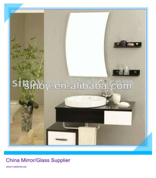SINOY decorative bathroom moon shape wall mirror glass form Qingdao