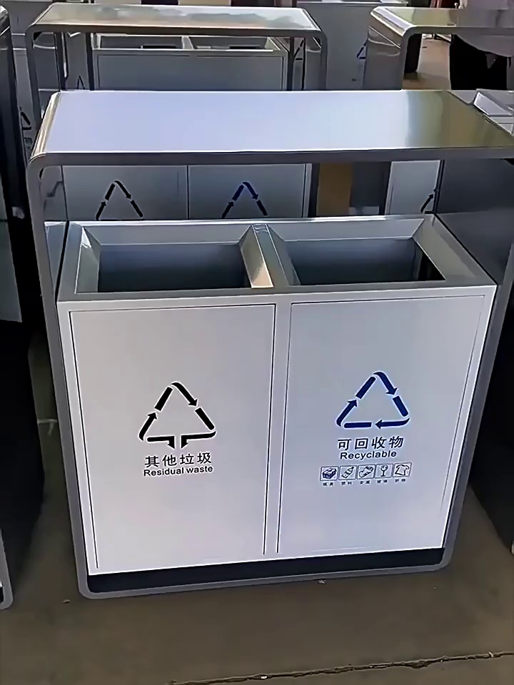Durable Metal Garbage Container for Commercial Use