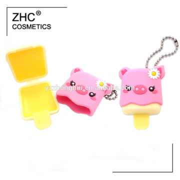 CC36037 Cute kids lip gloss in mini cute ice-cream shaped lip gloss container with private label