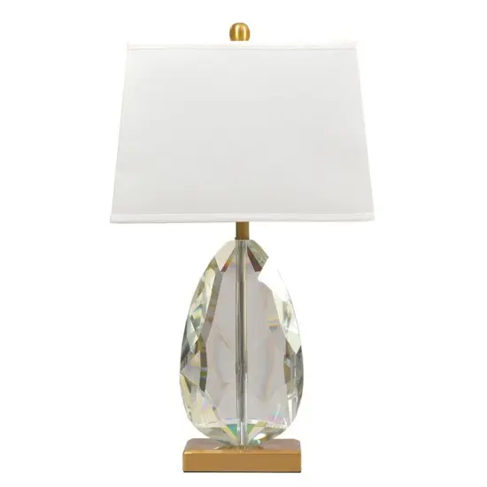 INSHINE White With Crystal Fit Table Lamp