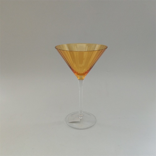 Amber color ribbed glass drinkwares set whosale