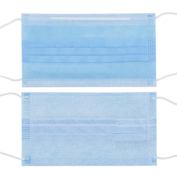 Folded disposable face mask earloop