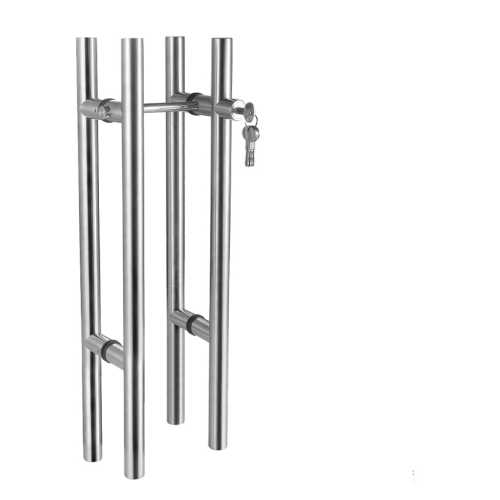 Manças de portas de vidro com fechaduras estão equipadas