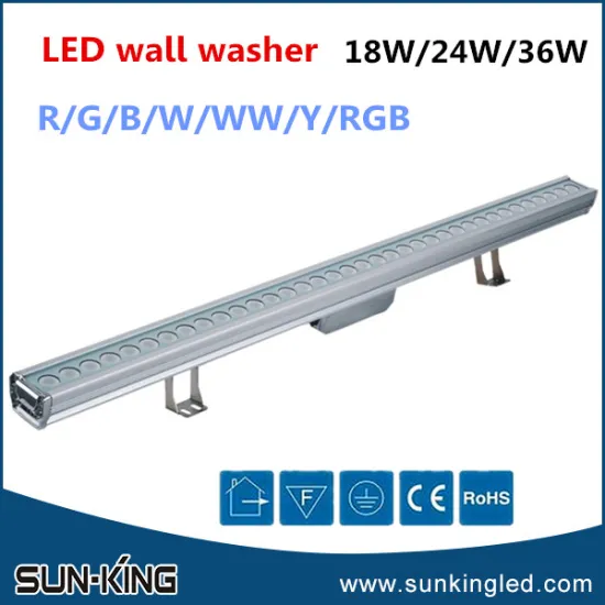 Good quality waterproof 18x1W led 1000mm wallwasher, wall wash led bridge lighting 18W