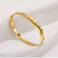Pulsera cruzada de diablo dhinestone de titanio de titanio femenino