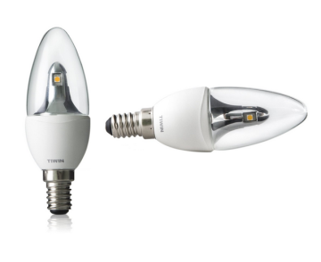 TIWIN 4W LED candle 5700K flameless white body with CE,RoHS&TUV certification