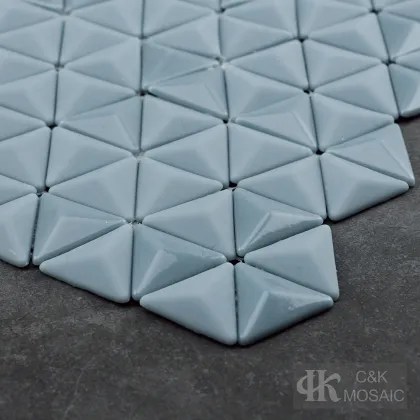 Wall art triangle glass tiles