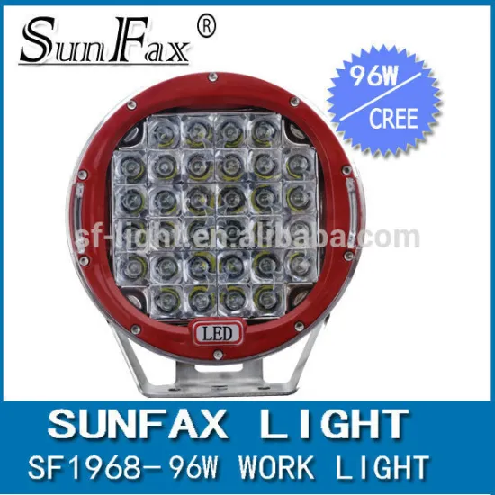 High Quality! Red/Black round 9" 96W C REE Led driving work Light for 4wd Offroad, truck
