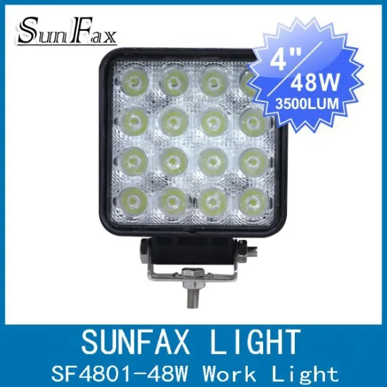 Super bright 48w 4.6" Square Tractor Marine Off-road LED Spot Work Light led light