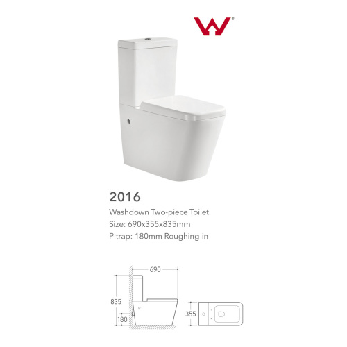 Two-piece corner toilet and toilet tank covers