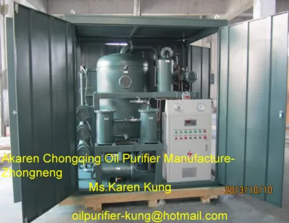 Insulation Oil Purifier/Oil Purification machine for all insulation oils in Power plant
