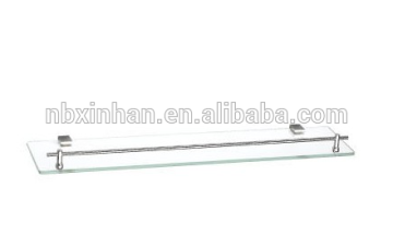 South Armerica elegant stylish bathroom accessories wall fitting chrome plating solid brass glass shelf