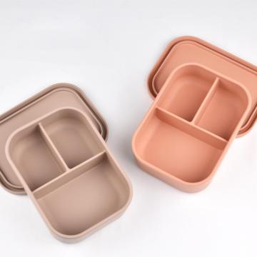 BPA-Free Microwave Safe Kid-Safe Silicone Bento Box for Food Storage