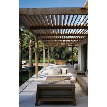 Outdoor Luxury Pavilion: Windproof, Sunblock, Waterproof, Fireproof & Ventilated Aluminum Alloy Louver Structure