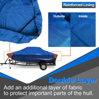 Breathable Waterproof High Quality Blue Oxford Cloth Boat Yacht Cover