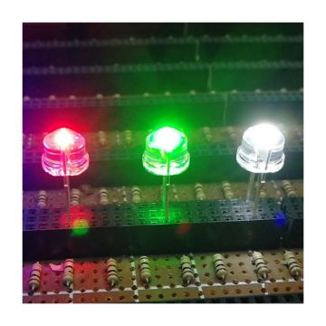 8mm Clear Lens 0.5W White LED Diode