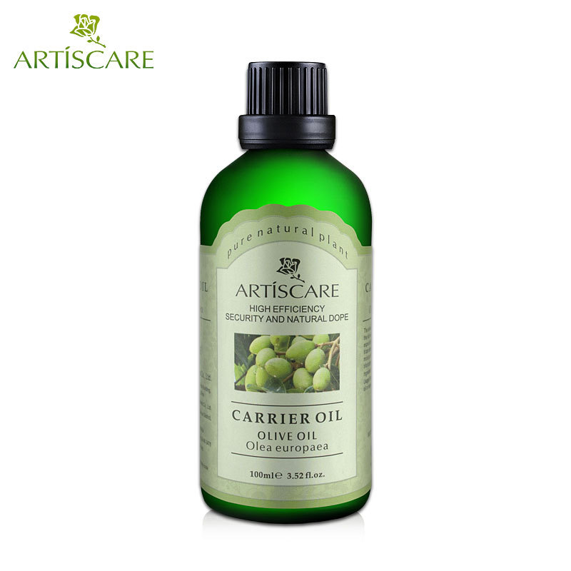 ARTISCARE 100% Natural Olive Base Oil 100ml for Dry Skin Moisturizer Anti-Aging and Anti Wrinkle Olive Carrier Oil Body Massage