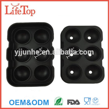 Flexible Silicone Ice Ball Maker Whiskey Tray Mold Make 6 Cool Spheres