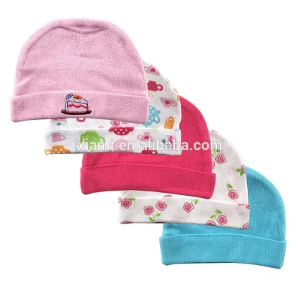 newest nature fabric superior texture pure color little car pattern cap baby boy