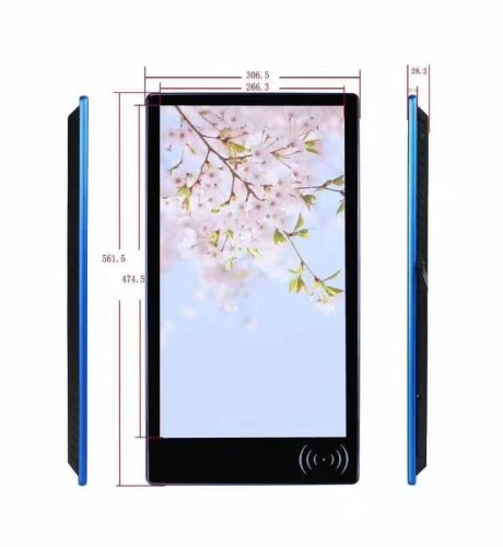 15 18 inch wall mounted advertising display digital signage Qcode scanner and RFID reade LCD touch Screen