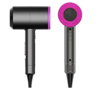 Portable Hot and Cold Air Hair Dryer with Negative Ions - 2023 Model: Sharp Turn Button and Foldable Design