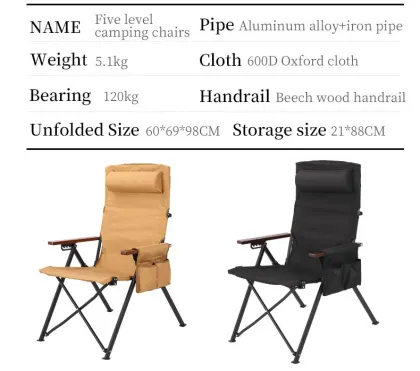 Outdoor Adjustable Chair Camping Sea Dog Chair Folding