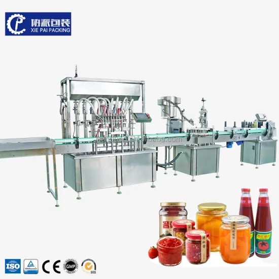 Automatic High Precision Piston Type Thick Liquid Filling and Capping Machine for Ketchup and Jam