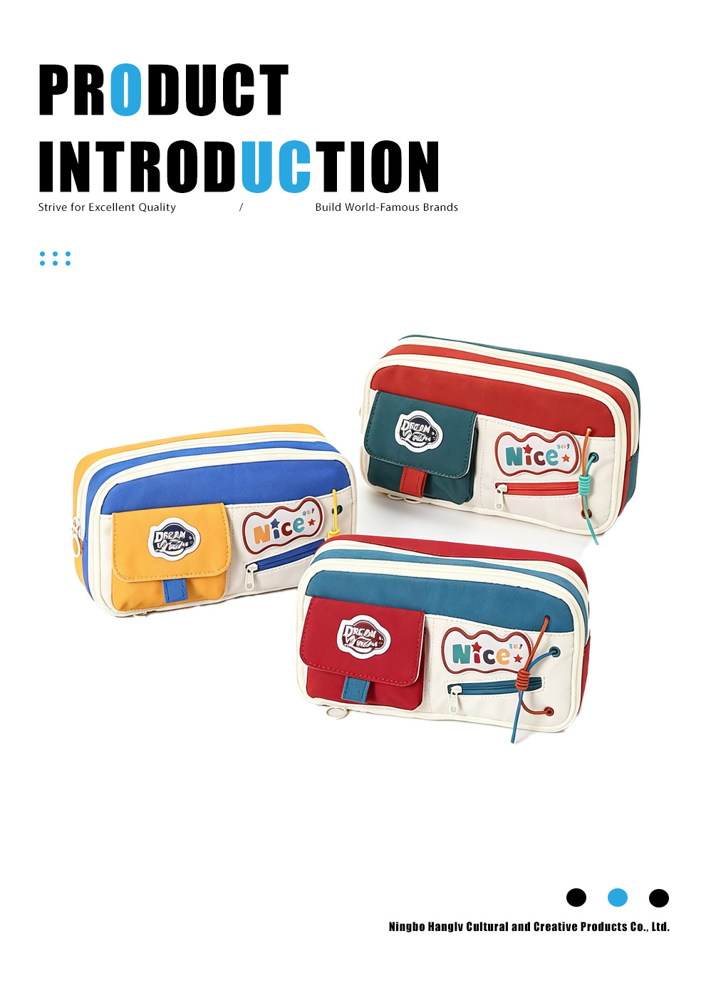 New retro color-block cute Apple pencil case(1)