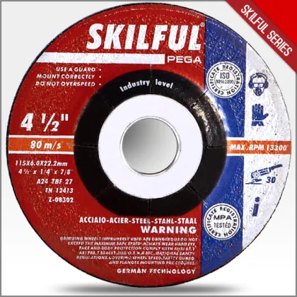 4.5inch 115x6x22mm Abrasive Grinding Wheel For Metal With MPA, EN-12413,80m/sor 70m/s