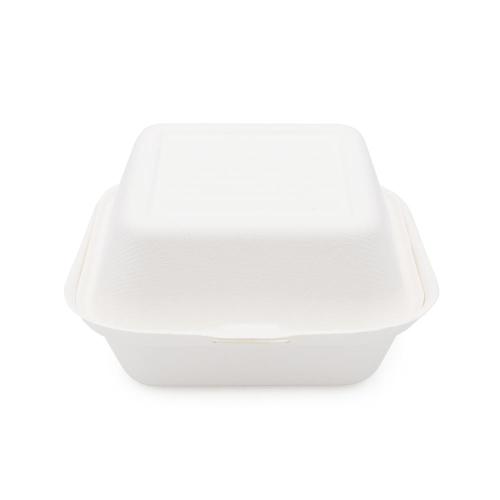 Biodegradable Food Container paper pulp lunch box custom food lunch burger box disposable Manufactory