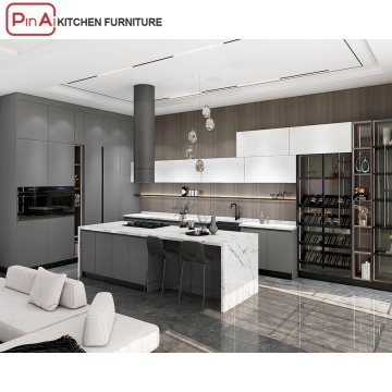 Lemari Dapur Kayu Mewah Pinai: Furnitur RTA modular kelas atas