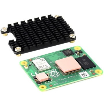 Aluminum Alloy Raspberry Pi Compute Module 4 (CM4) Antenna Hole & Heat Sink Accessory