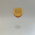 Amber color ribbed glass drinkwares set whosale