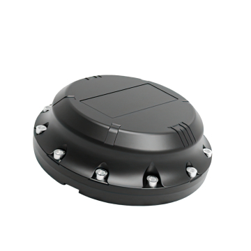 20-Angle Utility Pole Trash Can with Integrated Cable, Power, Alarm, and Sensor Features: Move Lid & Alert Sensor Technology