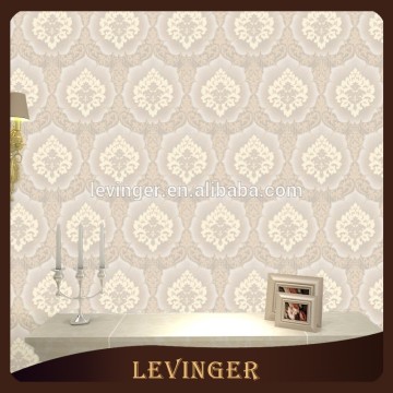 Levinger Beautiful 3D PVC Free Sample Elegant Damask Floral Vintage European Wallpaper