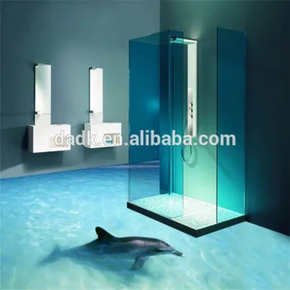 3D plastik wallpaper floor with oceans printed