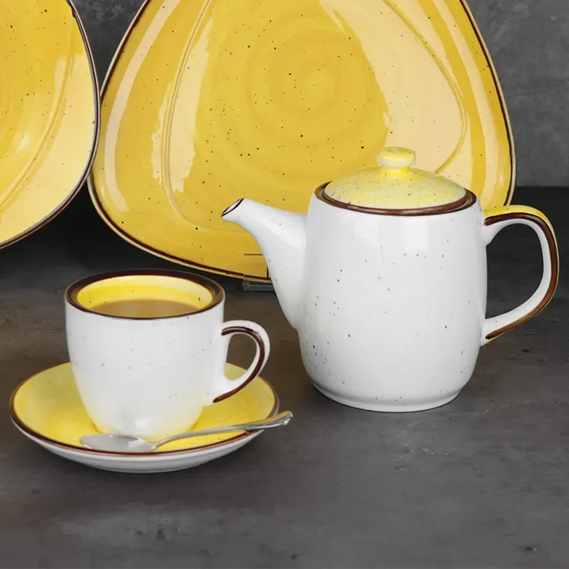 Fashion Ceramic Teapot Set with Tea Cup and Saucer