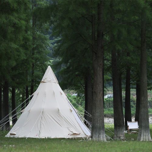 La gran carpa de algodón piramidal de oso blanco