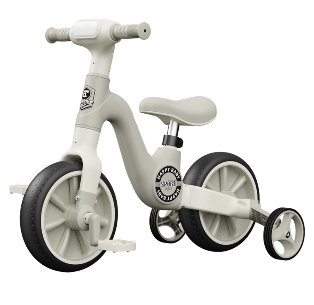 Children's balance bike with auxiliary wheels