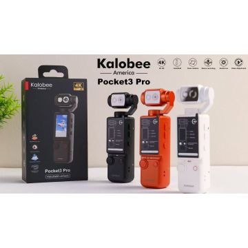 Cámara Vlog cardán portátil Kalobee Pocket3 Pro 4K Ultra HD, lente giratoria de 180 °, enfoque automático, grabación de Audio estéreo, bolsillo portátil