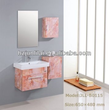 2014 Modern MDF Bathroom Cabinet Pink Bathroom Cabinet With Two Independent Cabinet